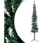 Syfax Kunstkerstboom half met standaard smal 180 cm groen