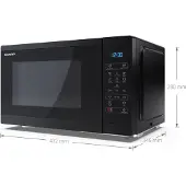 Sharp YC-MS252AE-B magnetron, 11 vermogensniveaus, 25 liter, volledig digitale bediening, zwart