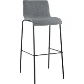 CLP Hover Barkruk - Stof zwart/licht grijs