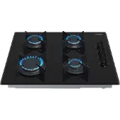 Arebos AR-HE-GH63, zwart, werkblad, 63 cm, gasfornuis, glaskeramisch, 4 zones