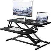 Sonstiges Staan-zitten bureau-aanvulling, in hoogte verstelbaar, zwart, 80x40 cm