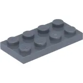 LEGO 10 stuks 3020 platen, 2x4 noppen, basis onderdeel, donkergrijs