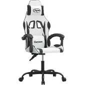 Syfax Gamestoel kunstleer wit en zwart