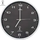 Syfax Wandklok met quartz uurwerk radiogestuurd 31 cm zwart