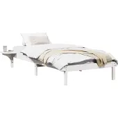 vidaXL Bedframe Wit 100 x 200 cm Massief grenenhout