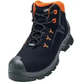 Uvex 2 MACSOLE S3 HI HRO SRC, Unisex, Volwassenen, Veiligheidsschoenen, Zwart, Oranje, ESD, HI, HRO, S3, SRC, Vetergesp