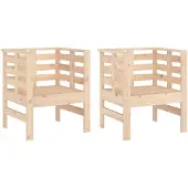 vidaXL Tuinstoelen 2 st 61,5x53x71 cm massief grenenhout