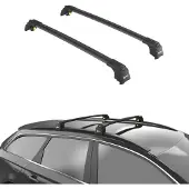 TURTLE Dakdrager voor Opel MOKKA 2013-2020 Gesloten Dakrailing-Aluminium-Wingbar-Zwart-Merk