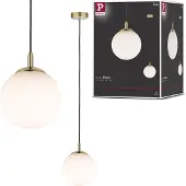 Paulmann Menja 79733 Hanglamp LED E27 20 W Messing (geborsteld), Wit
