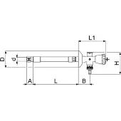 Schlosser JS FROST-TEC buitenbehuizing, RB+RV 160-260 mm, DN15, grijs/crèmewit, afsluitbaar.