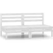 vidaXL Tuinbank 2-zits massief grenenhout wit