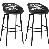 Syfax Barstoelen 2 st zwart