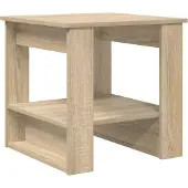 vidaXL Salontafel Sonoma Eik 51 x 50 x 50 cm Bewerkt hout