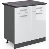 Vicco R-Line Keukenonderkast – 80 cm, WB Antraciet Wit Hoogglans