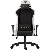 Sense7 Zaklínač FUKU gaming stoel, gaming fauteuil, kantoorkruk, ergonomische kantoorkruk, stoel met hoofdsteun, maximaal draaggewicht 120 kg, zwart-beige kleur