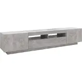 Syfax Tv-meubel met LED-verlichting 200x35x40 cm betongrijs