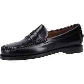 Sebago Dames Klassieke leren mocassins Dan zwart (37), Leer, Plat, 1 tot 3 cm, Geen, Casual, Feest 7001530
