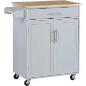 HOMCOM -Keukeneiland-83x45x91,5cm-MDF-Grijs