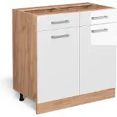 Vicco R-Line Keukenonderkast – 80 cm zonder werkblad Wit Hoogglans