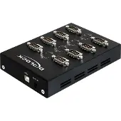 DeLOCK USB-A (m) naar 8x 9-pins SUB-D met moeren (m) seriële RS232 adapter / MosChip chip