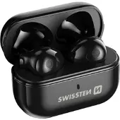 Swissten Minipods - Draadloze Bluetooth oordopjes - Met oplaadcase - Zwart
