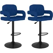 Syfax Barkrukken 2 st stof blauw