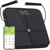 Hammer Lichaamsanalyse-weegschaal Body Screen TX, 8 sensoren, zwart, incl. app, Bluetooth