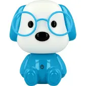 Westcott Lightbuddies Lampe Hund Hugo, LED-nachtlamp voor kinderen met batterij en USB-oplaadkabel, dimbaar, blauw-wit, E-88003 00