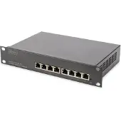 Digitus DN-80117 10-inch Gigabit Ethernet switch, 8-poorts, beheerde L2+ switch