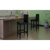 Prolenta Maison Exclusive - Barstoelen, set van 4, zwart, kunstleer