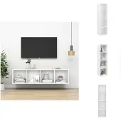 vidaXL Tv-wandmeubel - wit - 37 x 37 x 142.5 cm - Kast