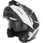Acerbis Rider grafische klaphelm, wit/zwart, maat XL (60/61)
