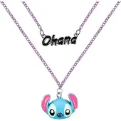 Disney Stitch Ohana Necklace Roze