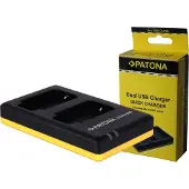 PATONA NP-BX1 Dubbele Lader (Lader), Stroomvoorziening voor de camera, Zwart