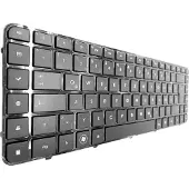 T-ProTek Zwarte toetsenbord met frame, compatibel met HP, onderdeelnummer: 593296-041