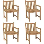 Syfax Tuinstoelen 4 st massief teakhout