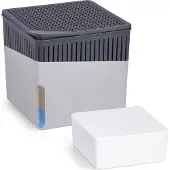 Wenko Luchtontvochtiger 1,6 Liter 16,5x15,7cm Grijs kunstof - Inclusief 1 vochtvreterblok - Vochtvreter zonder electra - Voor woonruimtes, campers, caravans