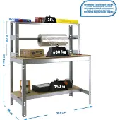 Simonwork (bancos De Trabajo) Bt4 Metaalplank 1445x1510x760 Mm