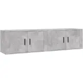 vidaXL Tv-wandmeubels 2 st 80x34,5x40 cm betongrijs