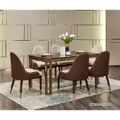 AEA Esstisch Stühle Esszimmer Set Essgruppe Moderner Tisch 7tlg Set Stuhl Tisch