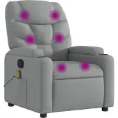 Syfax Massagestoel met lichtgrijze stof