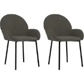 Syfax Eetkamerstoelen 2 st fluweel donkergrijs