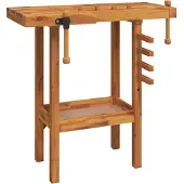 Syfax Werkbank met bankschroeven 92x48x83 cm massief acaciahout