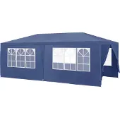Casa.pro Paviljoen partytent met 6 zijwanden 6x3x2,55 m donkerblauw