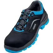 Uvex 95579, Heren, Volwassenen, Veiligheidsschoenen, Zwart, Blauw, ESD, S2, SRC, Vetergesp