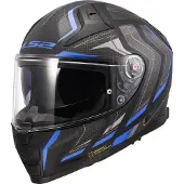 LS2 FF811 Vector II Alizer Mat Zwart Blauw Integraalhelm Maat 2XL