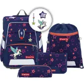 Step by step Space Shine Schooltas set 5-delig paars