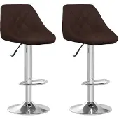 Syfax Barstoelen 2 st kunstleer bruin
