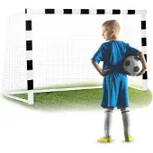 B2X Voetbaldoel, 180 x 120 x 60 cm, zwart/wit, model NS-464