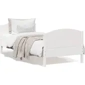 vidaXL Bedframe zonder matras massief grenenhout wit 140x200 cm
